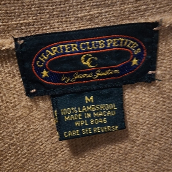 Charter Club vintage 100% lambswool button Down cardigan size M - Picture 2 of 12